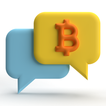 Discussion en bitcoins  3D Icon