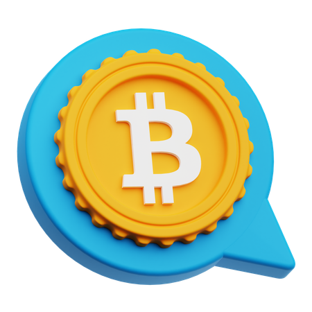 Discussion en bitcoins  3D Icon