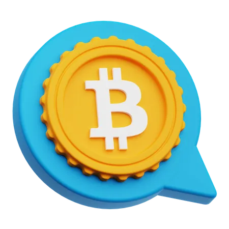 Discussion en bitcoins  3D Icon