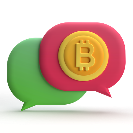 Bitcoin Chat  3D Icon