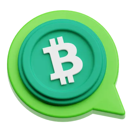 Bitcoin Chat  3D Icon