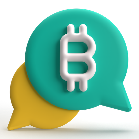 Bitcoin Chat  3D Icon