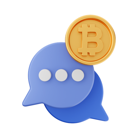 Bitcoin Chat  3D Icon