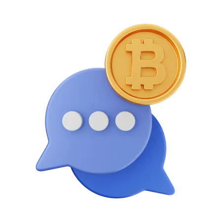 Bitcoin Chat  3D Icon