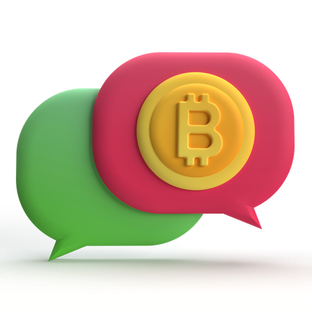 Bitcoin Chat  3D Icon