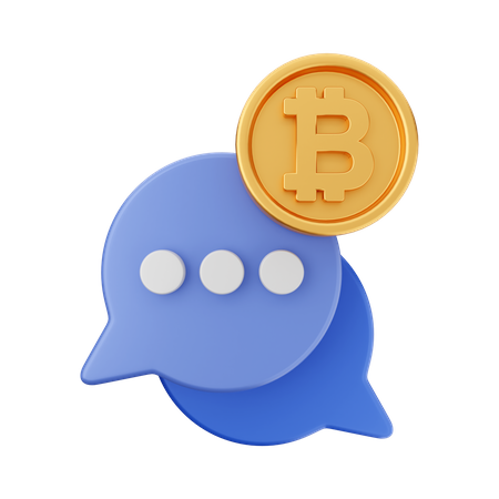 Bitcoin Chat  3D Icon