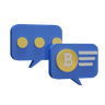 bitcoin chatting 3d logo