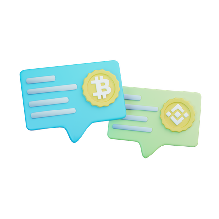 Bate-papo bitcoin  3D Icon