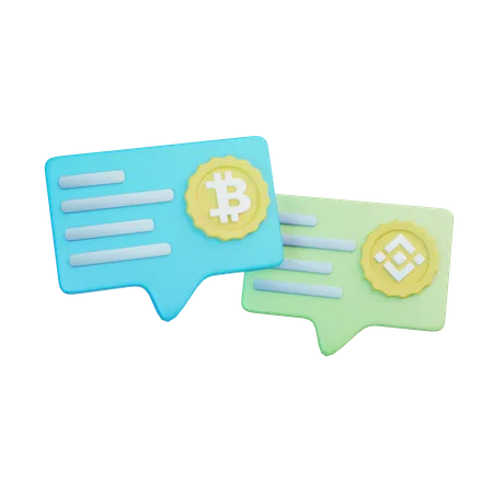 Bate-papo bitcoin  3D Icon