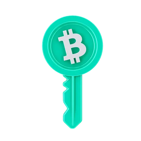 Chave bitcoin  3D Icon