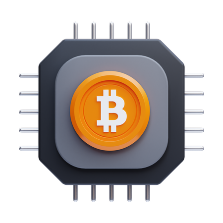 Bitcoin-Chip  3D Icon