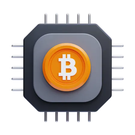 Bitcoin-Chip  3D Icon