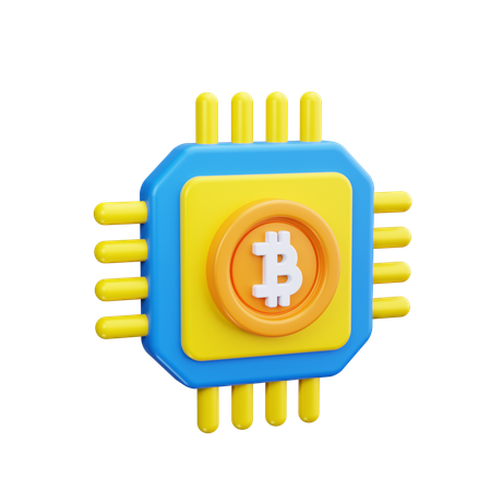 Bitcoin-Chip  3D Icon