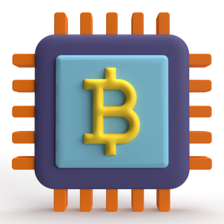 ビットコインチップ  3D Icon