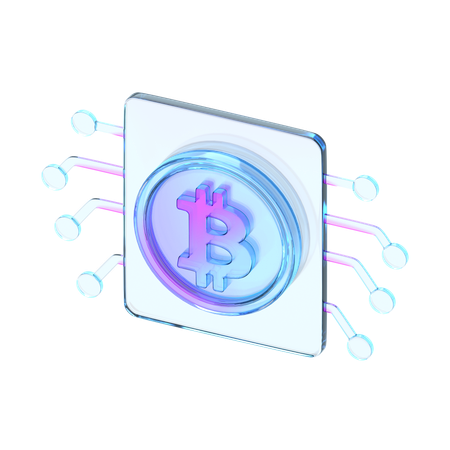 ビットコインチップ  3D Icon