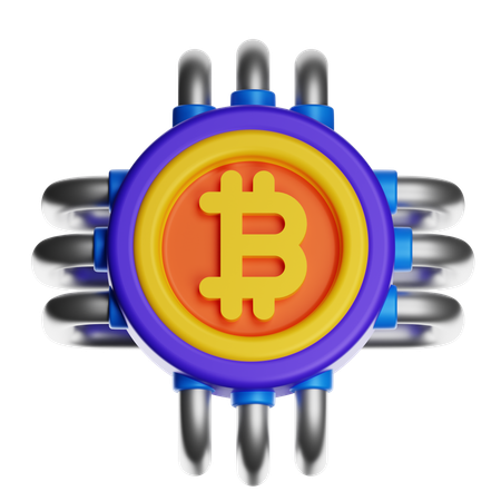 Bitcoin Chip  3D Icon