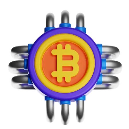 Bitcoin Chip  3D Icon
