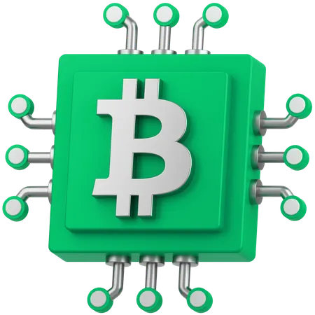 Bitcoin Chip  3D Icon