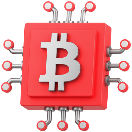 Bitcoin Chip  3D Icon