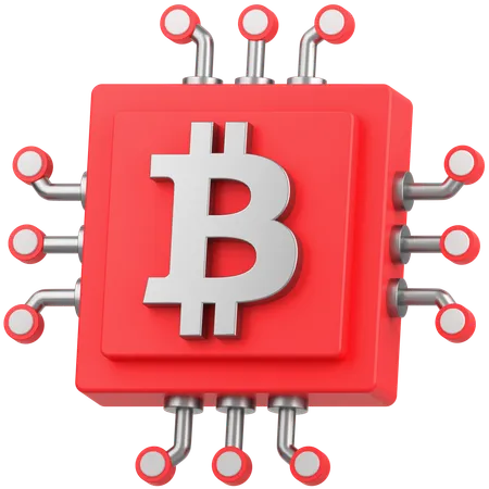 Bitcoin Chip  3D Icon