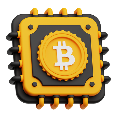 Bitcoin Chip  3D Icon