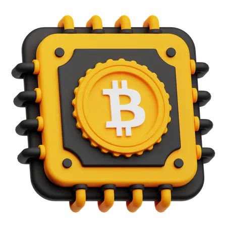 Bitcoin Chip  3D Icon