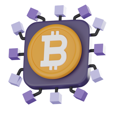 Bitcoin Chip  3D Icon