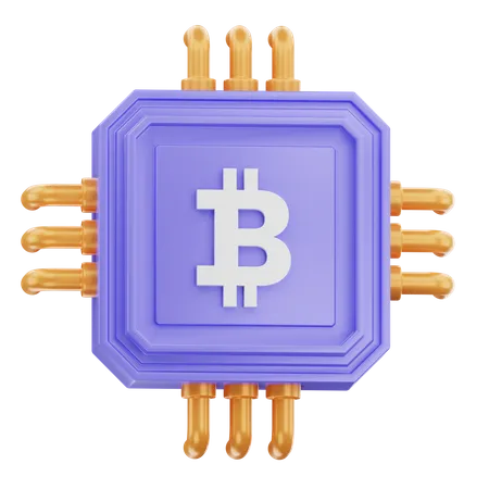 Bitcoin Chip  3D Icon