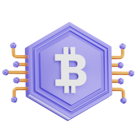 Bitcoin Chip  3D Icon