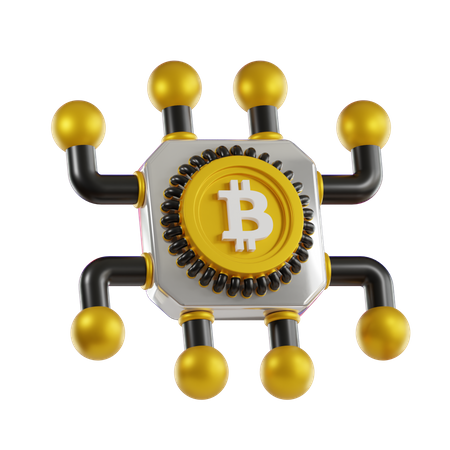 Bitcoin Chip  3D Icon