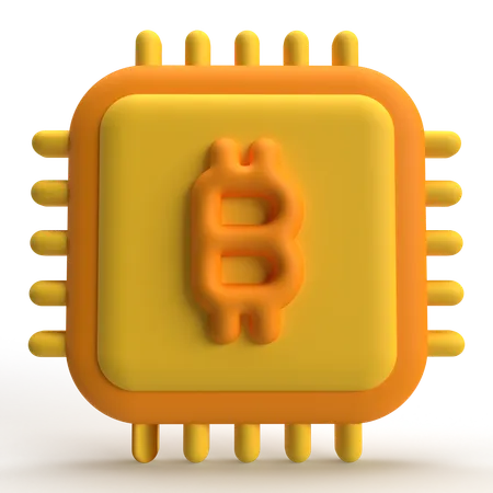 Bitcoin Chip  3D Icon