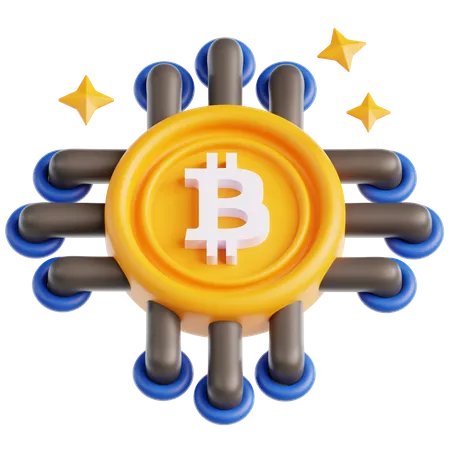 Bitcoin Chip  3D Icon