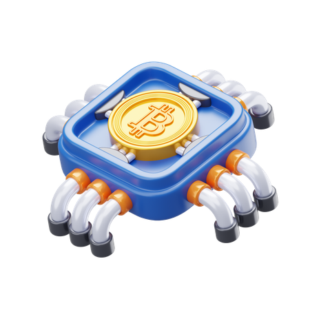 Bitcoin Chip  3D Icon