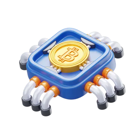 Bitcoin Chip  3D Icon