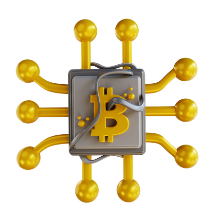 Bitcoin Chip  3D Icon