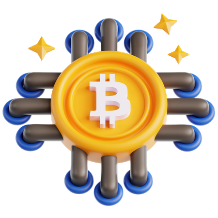 Bitcoin Chip  3D Icon