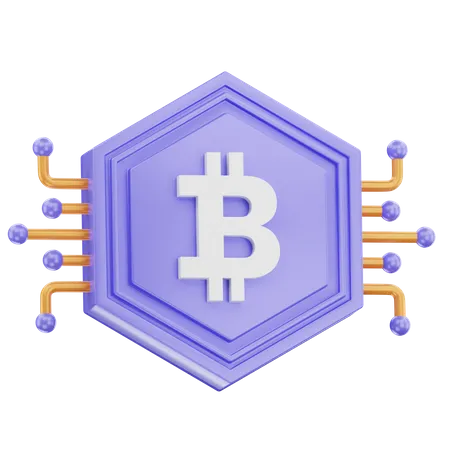 Bitcoin Chip  3D Icon