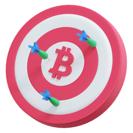 Cible Bitcoin  3D Icon