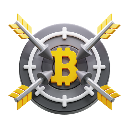 Cible Bitcoin  3D Icon