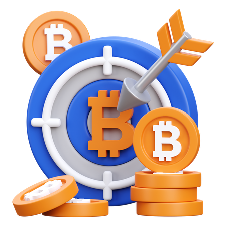 Cible Bitcoin  3D Icon