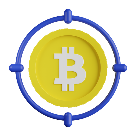 Cible Bitcoin  3D Illustration