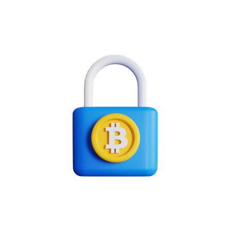 Bitcoin cifrado  3D Icon