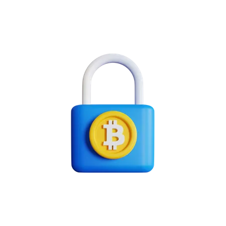 Bitcoin cifrado  3D Icon