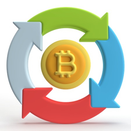 Bitcoin Circulation  3D Icon