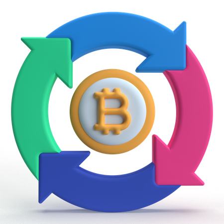 Bitcoin Circulation  3D Icon