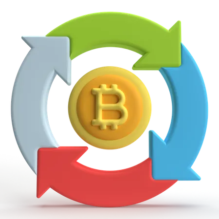 Bitcoin Circulation  3D Icon