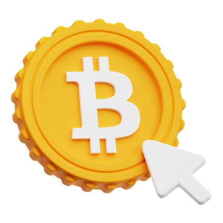 Clic bitcoin  3D Icon