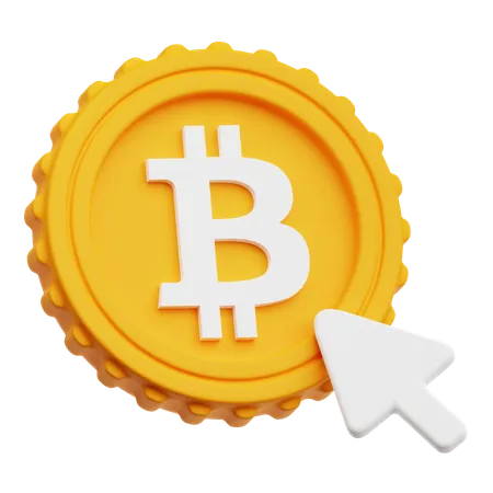 Clic bitcoin  3D Icon