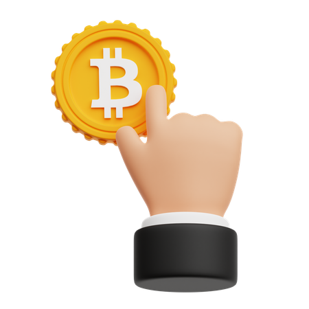 Clic bitcoin  3D Icon