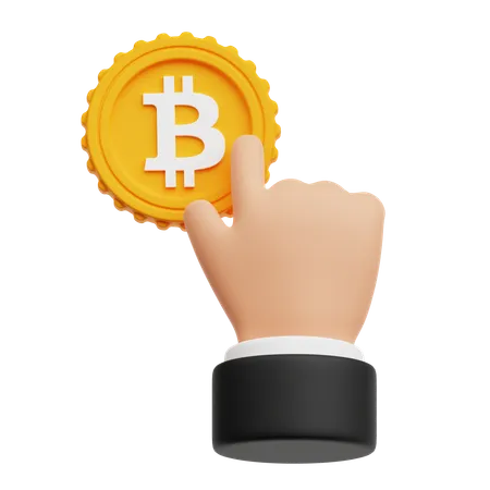 Clic bitcoin  3D Icon